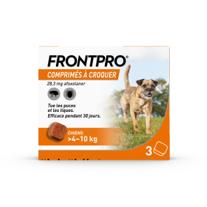 FRONTLINE Frontpro Comprimés Antiparasitaire 4-10 Kg 3 comprimés