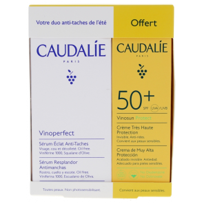 CAUDALIE Vinoperfect Sérum Éclat Anti-Taches 30 ml + Vinosun Protect Crème SPF50+ 25 ml Offerte