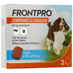 FRONTLINE Frontpro Comprimés Antiparasitaire 10-25kg boite de 3