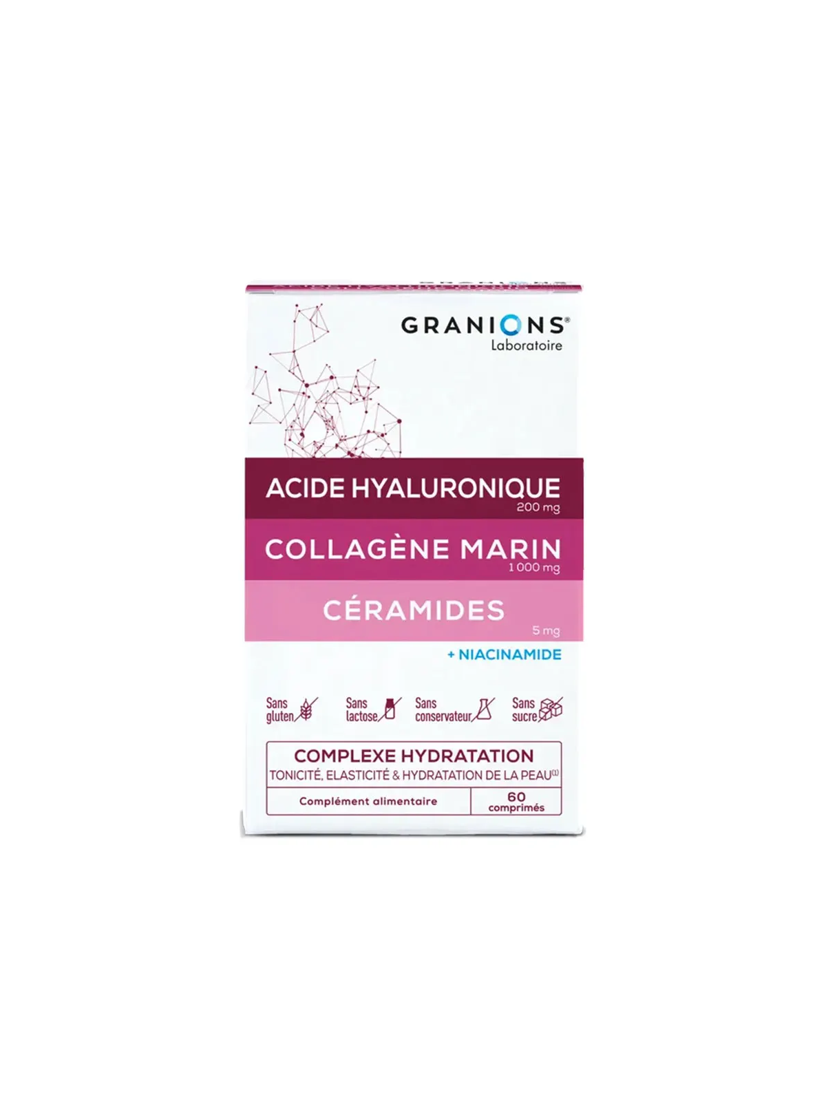 GRANIONS Complexe Hydratation Peau Cheveux et Ongles 60 Comprimés