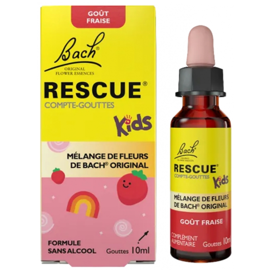 RESCUE Bach Kids Compte-Gouttes Goût Fraise 10 ml