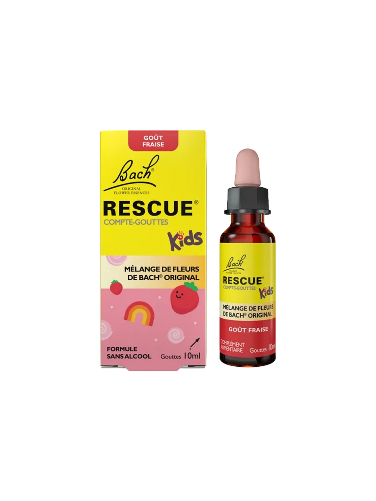 RESCUE Bach Kids Compte-Gouttes Goût Fraise 10 ml