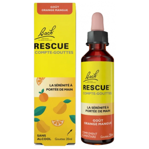 RESCUE Bach Compte-Gouttes Goût Orange Mangue 20 ml