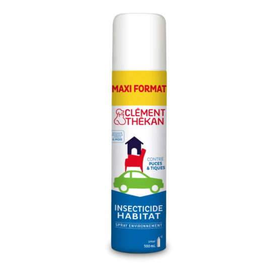 CLEMENT THEKAN Spray Insecticide Habitat  Puces & Tiques 500ml