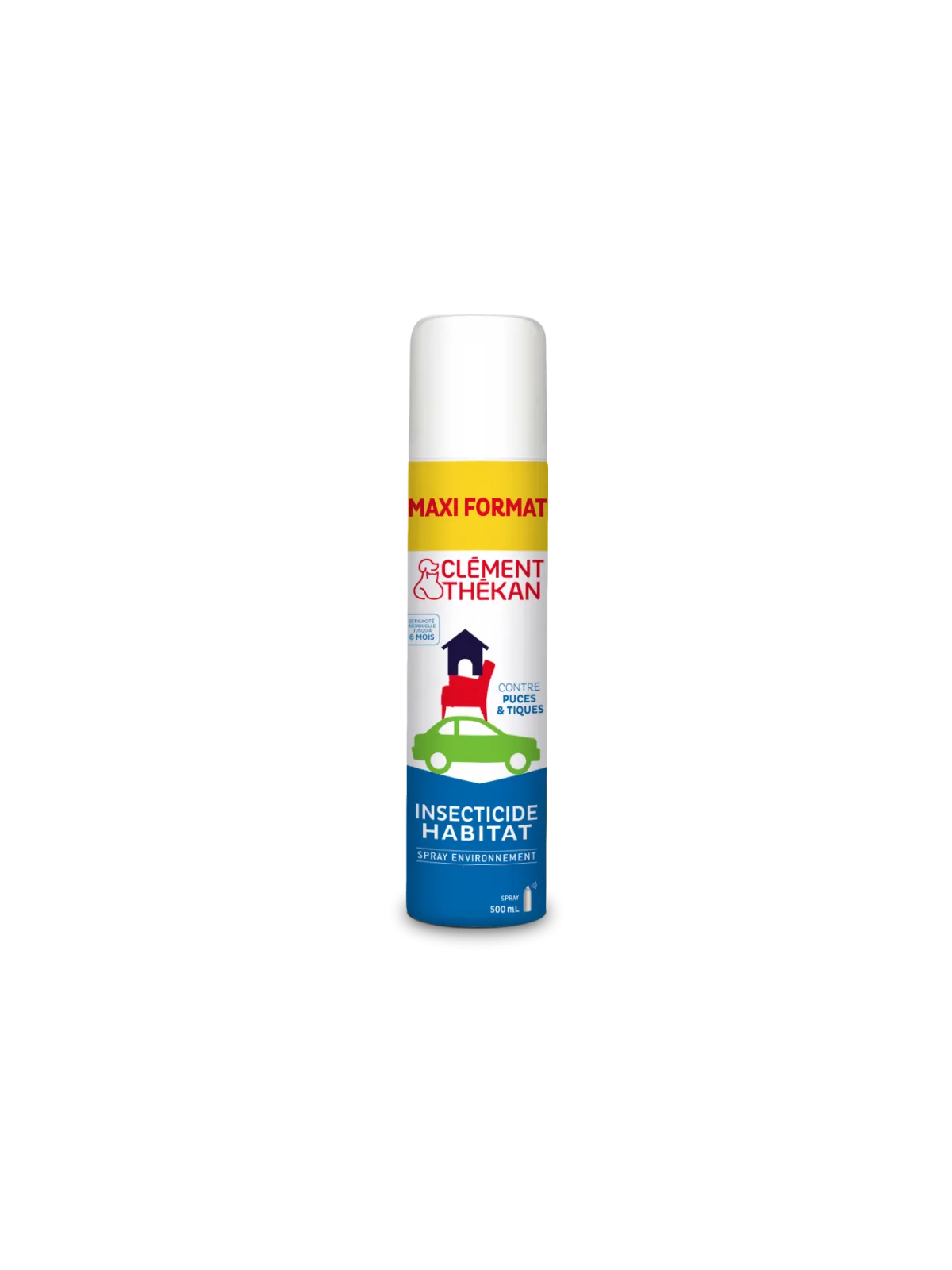 CLEMENT THEKAN Spray Insecticide Habitat  Puces & Tiques 500ml