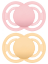 MAM 2 Sucettes Perfect Tendance 18 Mois et + - Couleur : Rose et Jaune