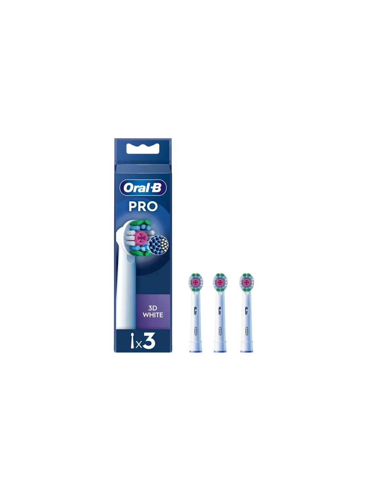 ORAL B Pro 3D White Brossettes de Rechange Boite de 3