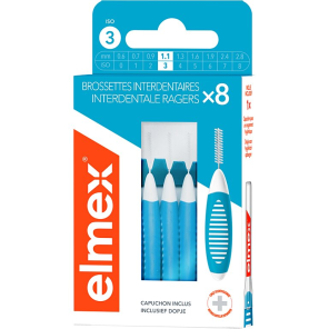 ELMEX Brossettes Interdentaires Taille 3 - 1,1Mm Boite de 8