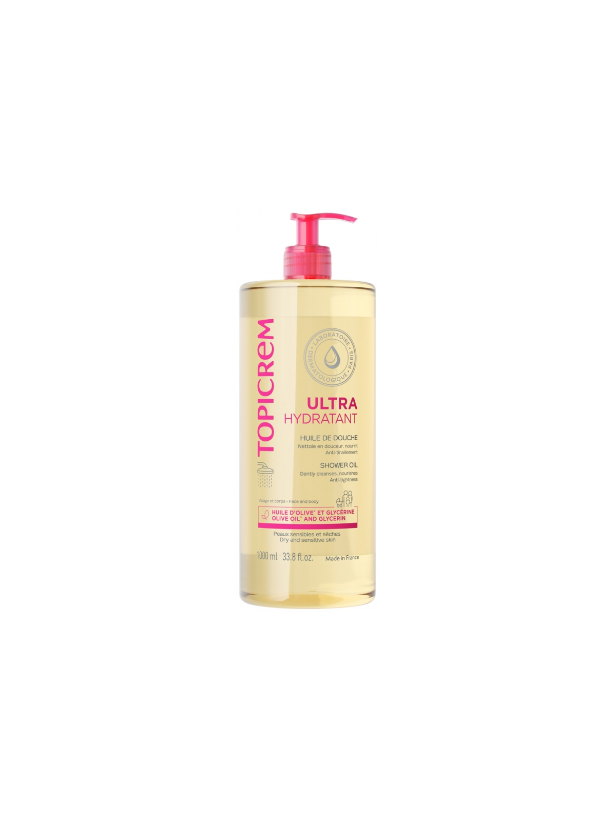 TOPICREM Ultra-Hydratant Huile de Douche 1 Litre