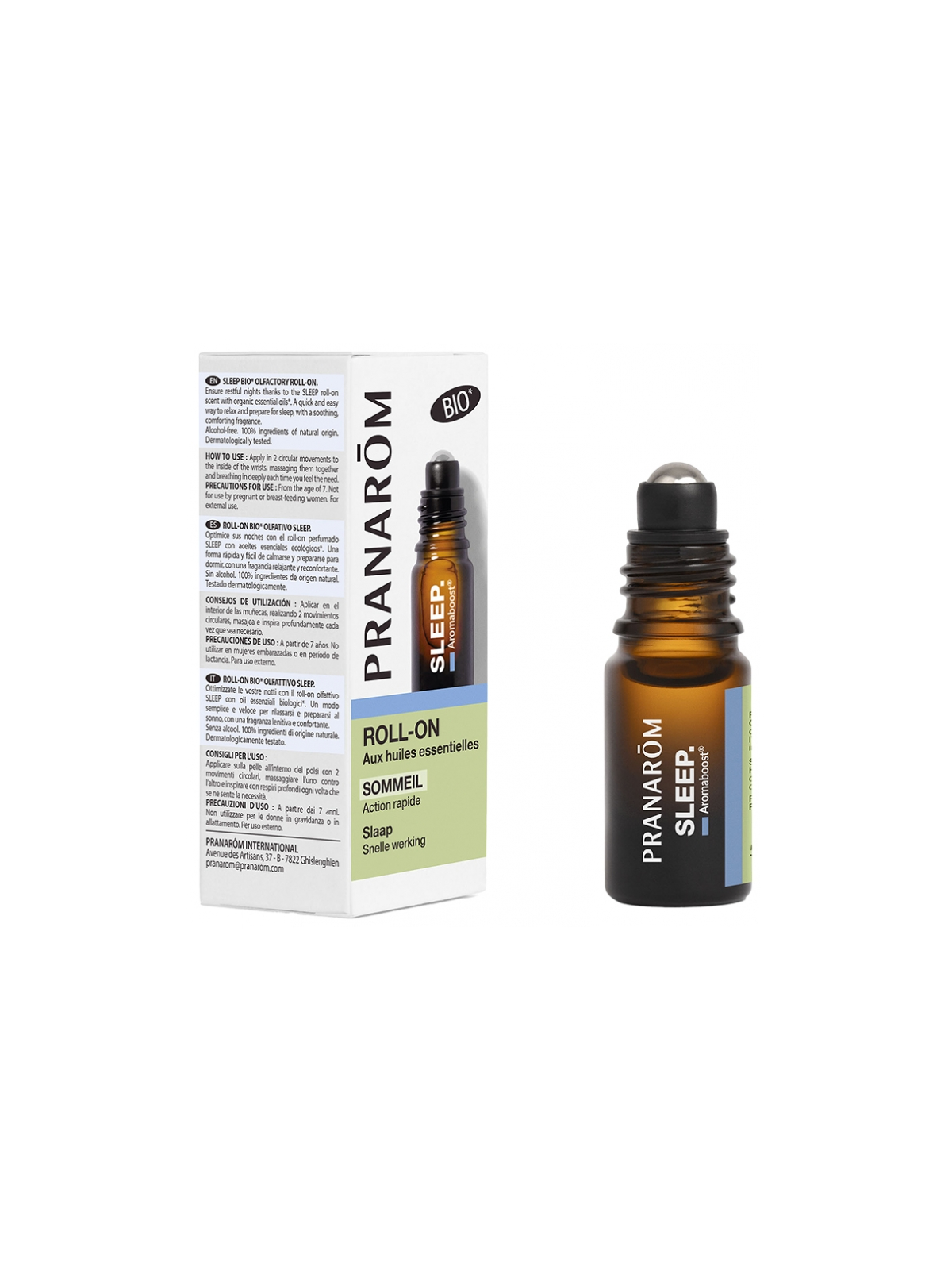 PRANAROM Aromaboost Sommeil Roll-On aux Huiles Essentielles Bio 5 ml