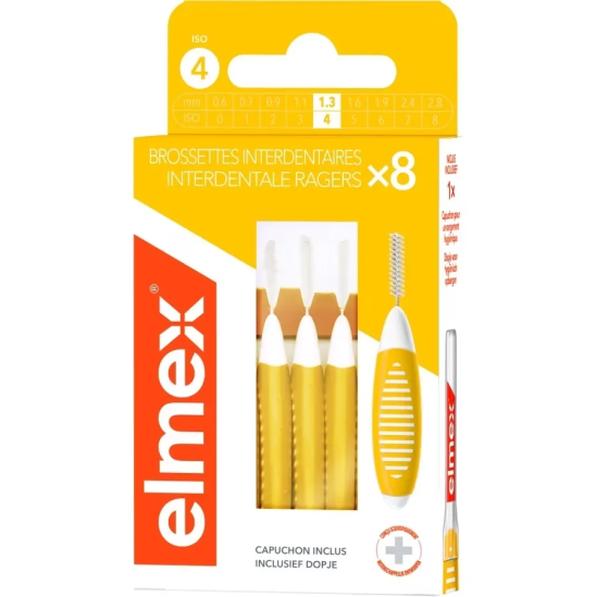 ELMEX Brossette Interdentaire Taille 4 1.3mm Boite de 8