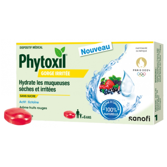 PHYTOXIL Gorge Irritée Fruits Rouges 16 Pastilles