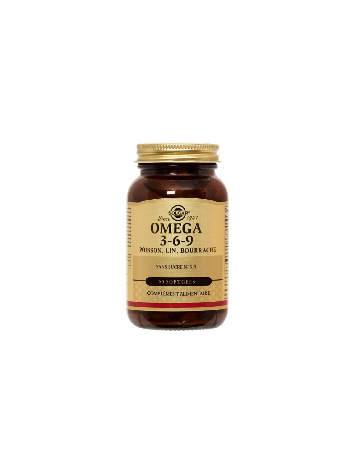 SOLGAR Omega 3-6-9 Poisson, Lin, Bourrache 60 Gélules