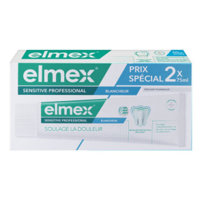 ELMEX Dentifrice Sensitive Professionnel Blancheur 2x75ml