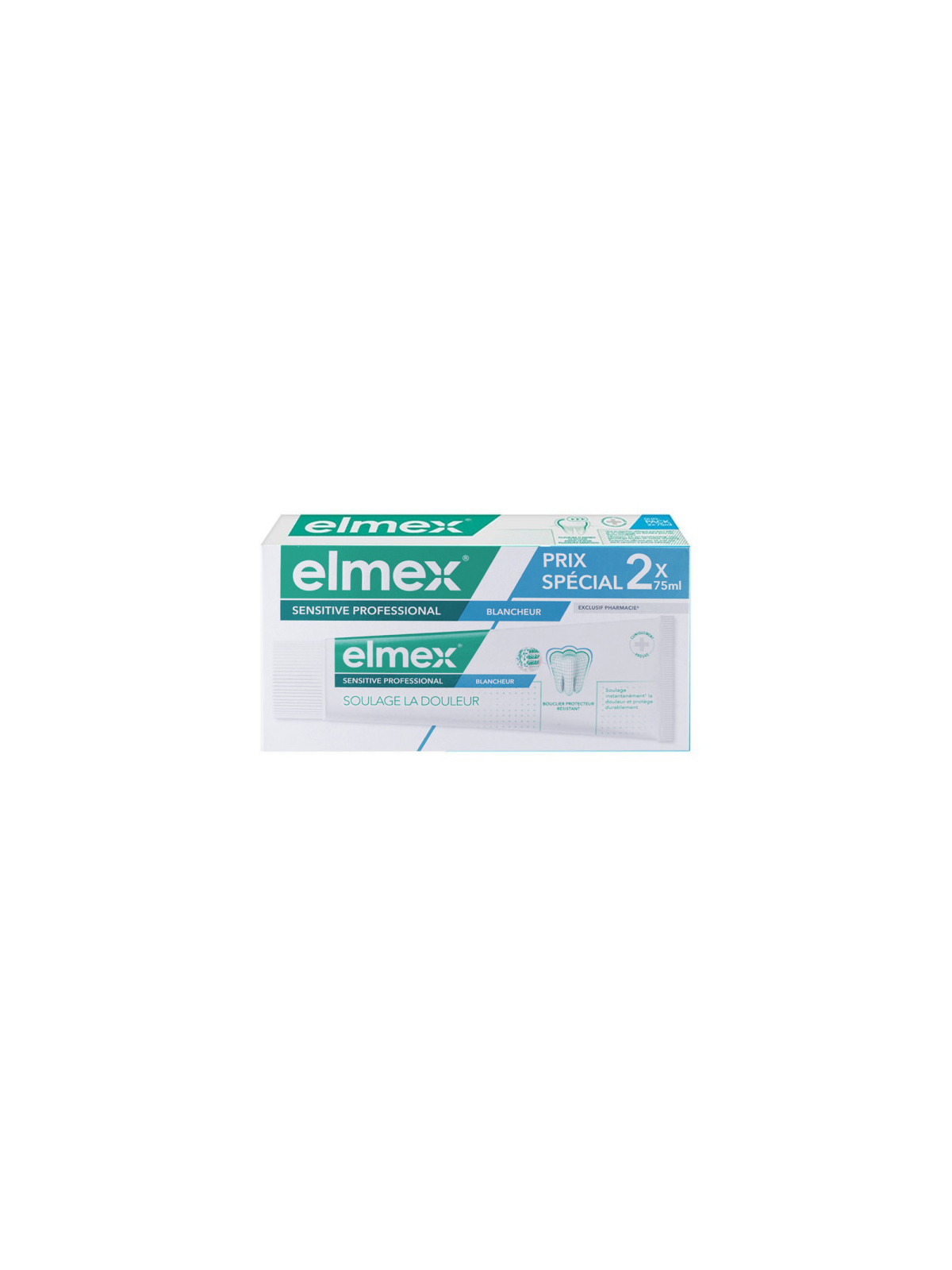 ELMEX Dentifrice Sensitive Professionnel Blancheur 2x75ml