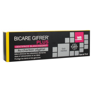GIFRER Bicare Plus Dentifrice Blanchissant au Charbon Végétal 75 ml