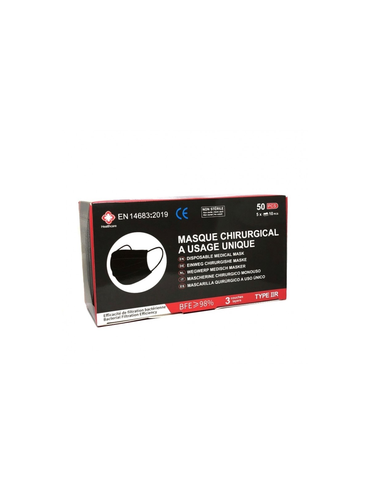 MASQUE Chirurgical Adulte Type IIR boite de 50