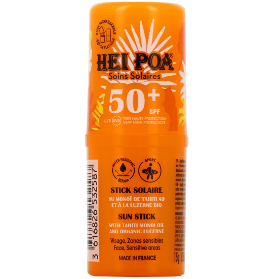 HEI POA Stick Solaire Monoï Visage SPF50+ 15g