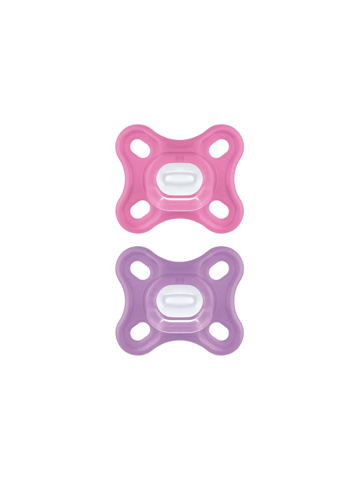 MAM Comfort Sucettes Rose en Silicone 0 Mois et + Boite de 2