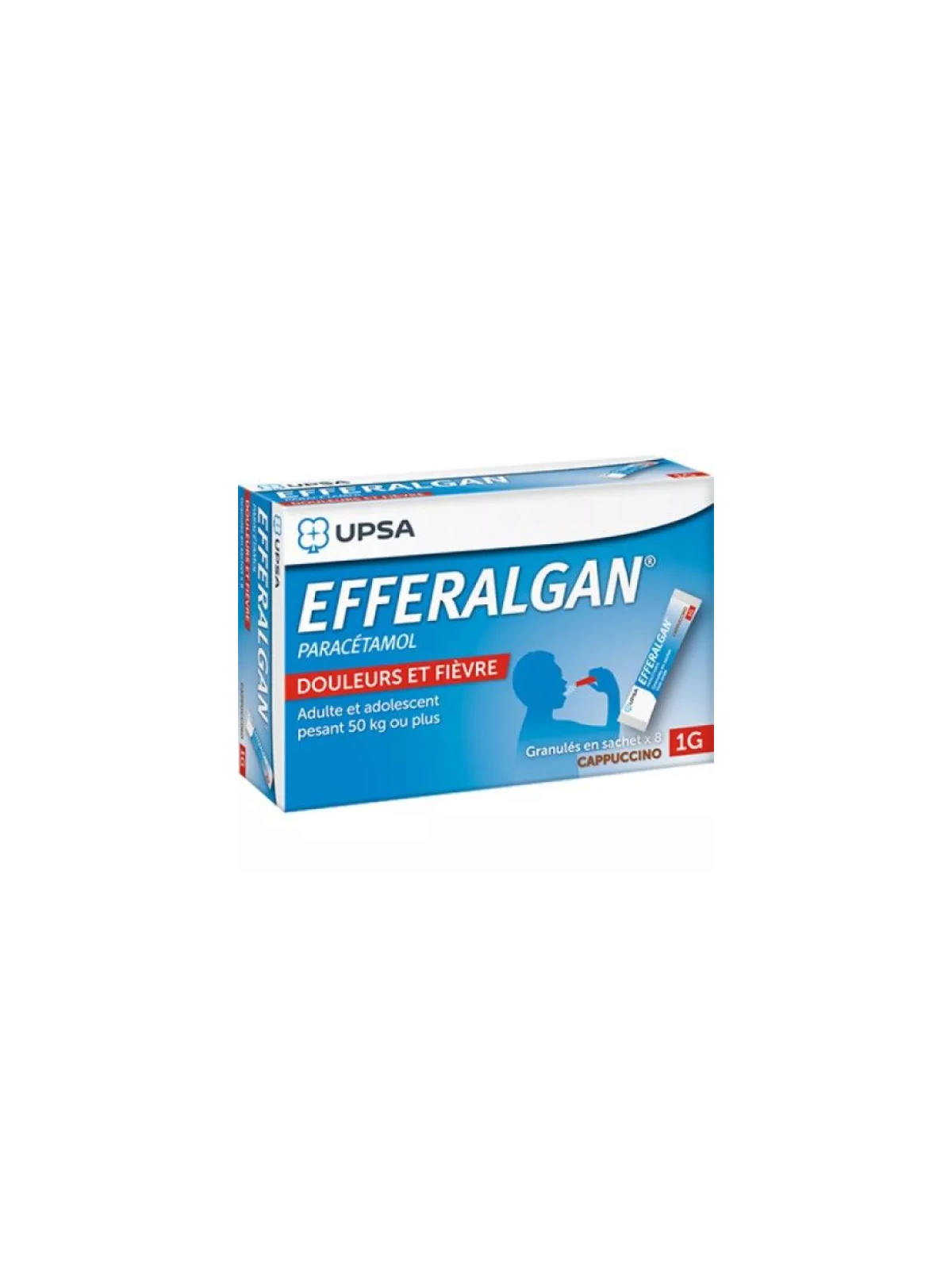 Efferalgan 1g Cappuccino granulés 8 sachets