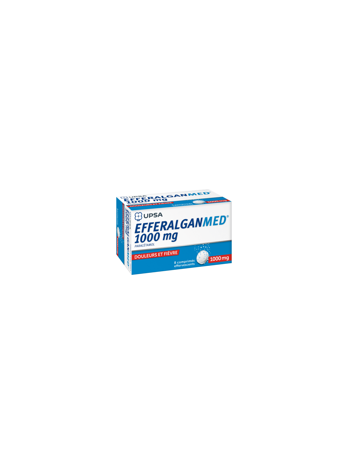 Efferalgan 1g effervescent 8 comprimés 