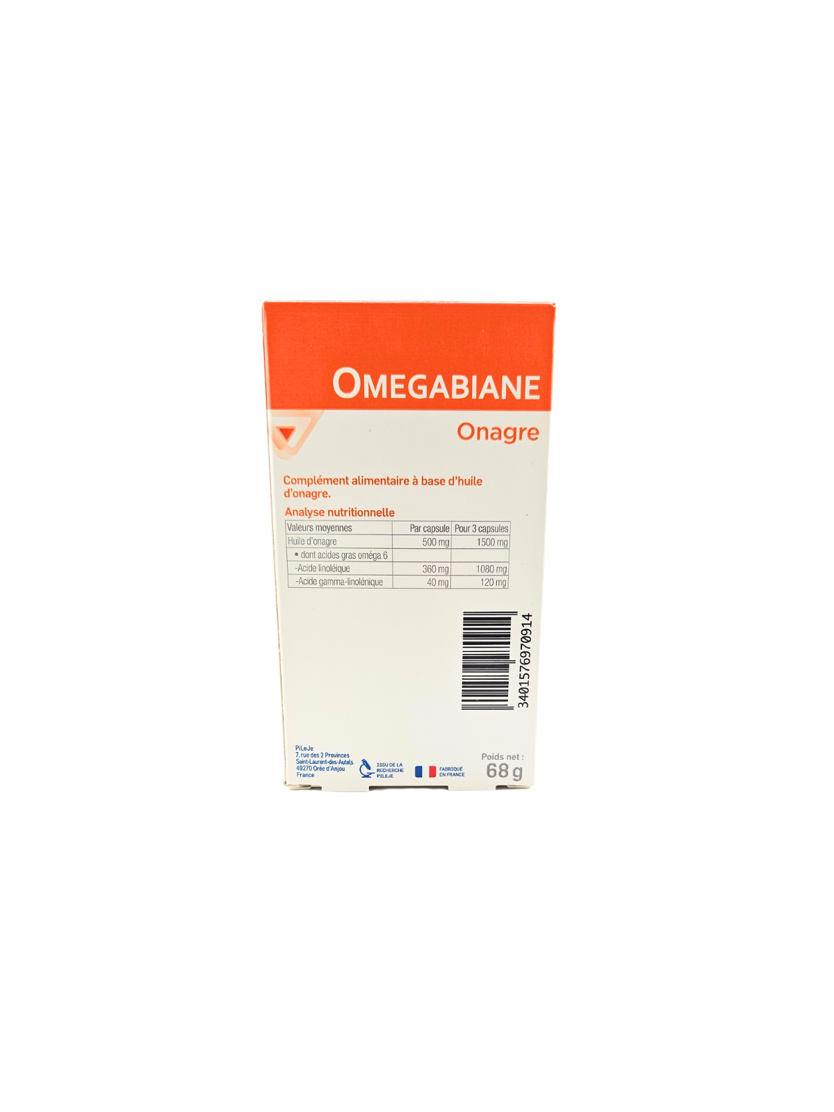 Pilèje Omegabiane Onagre 100 capsules