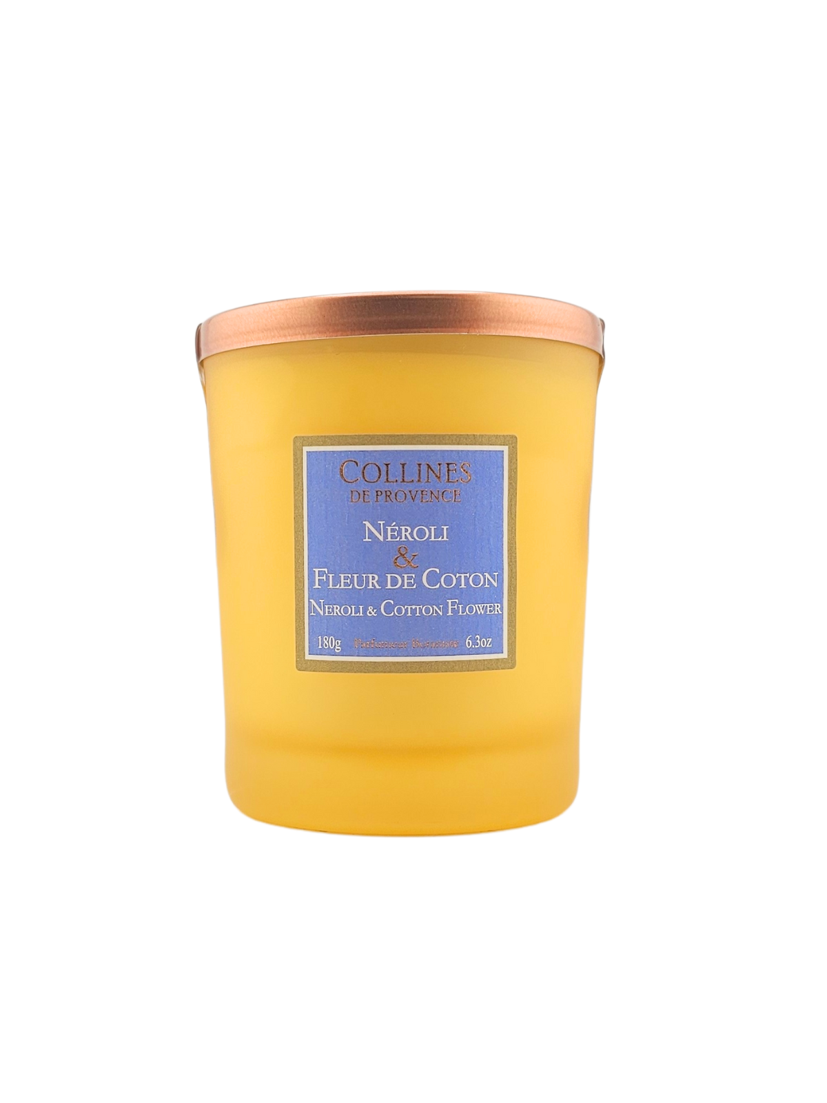 COLLINES DE PROVENCE Bougie Parfumée Néroli et Fleur De Coton 180g