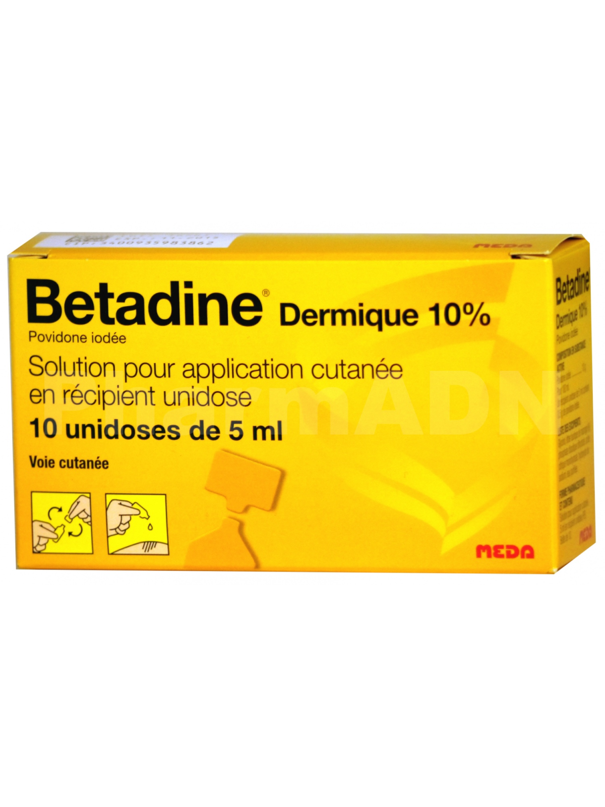 Betadine dermique 10 % solution pour application cutanée en 10...