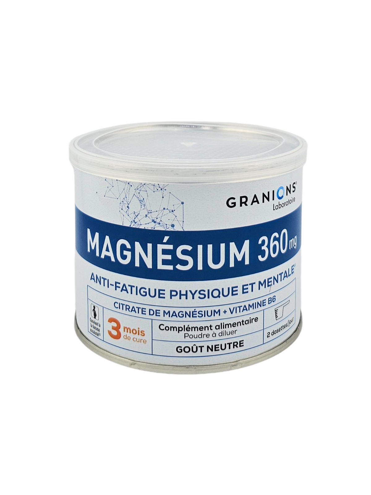 GRANIONS Magnésium 360mg Anti-Fatigue 210g