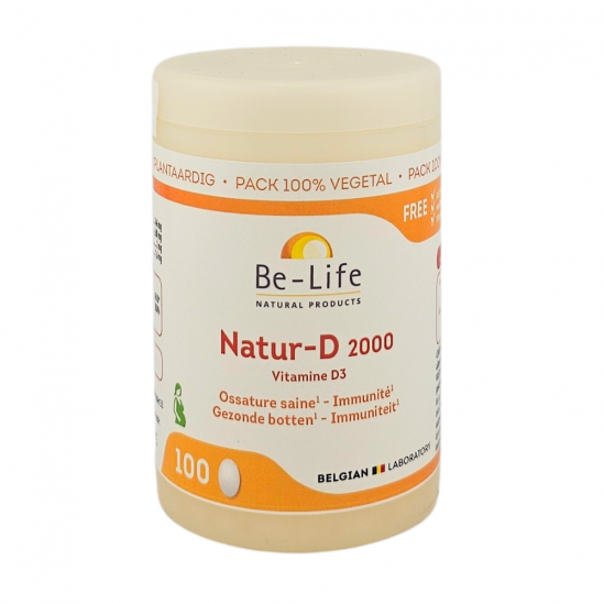 BE-LIFE Natur-D 2000 Vitamine D3 1000 Comprimés