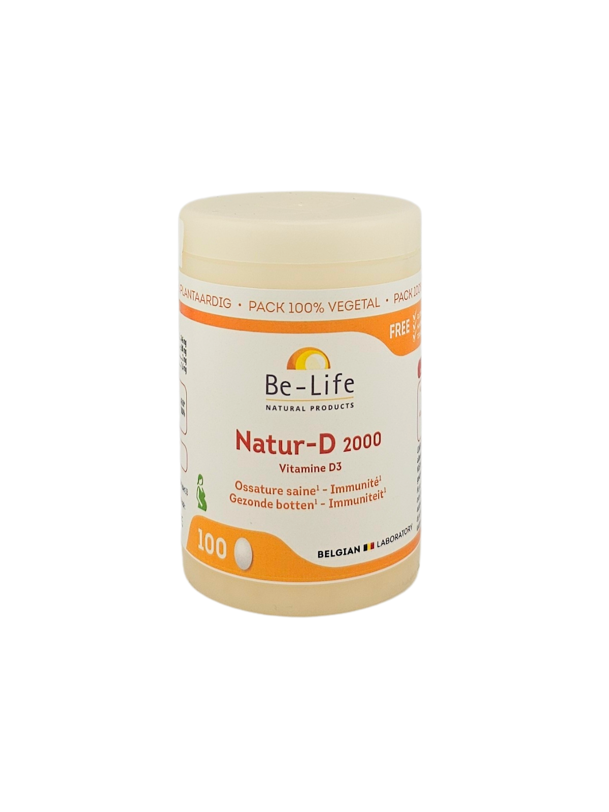BE-LIFE Natur-D 2000 Vitamine D3 1000 Comprimés