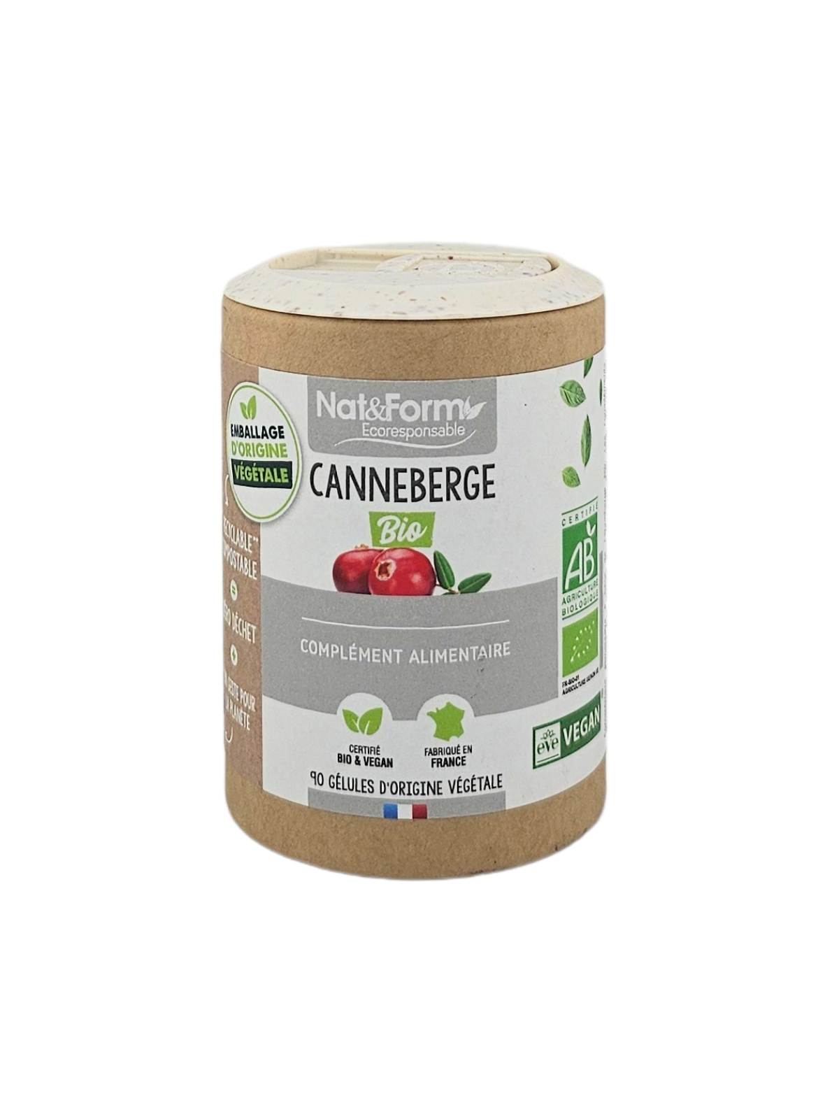 NAT&FORM Canneberge 90 gélules