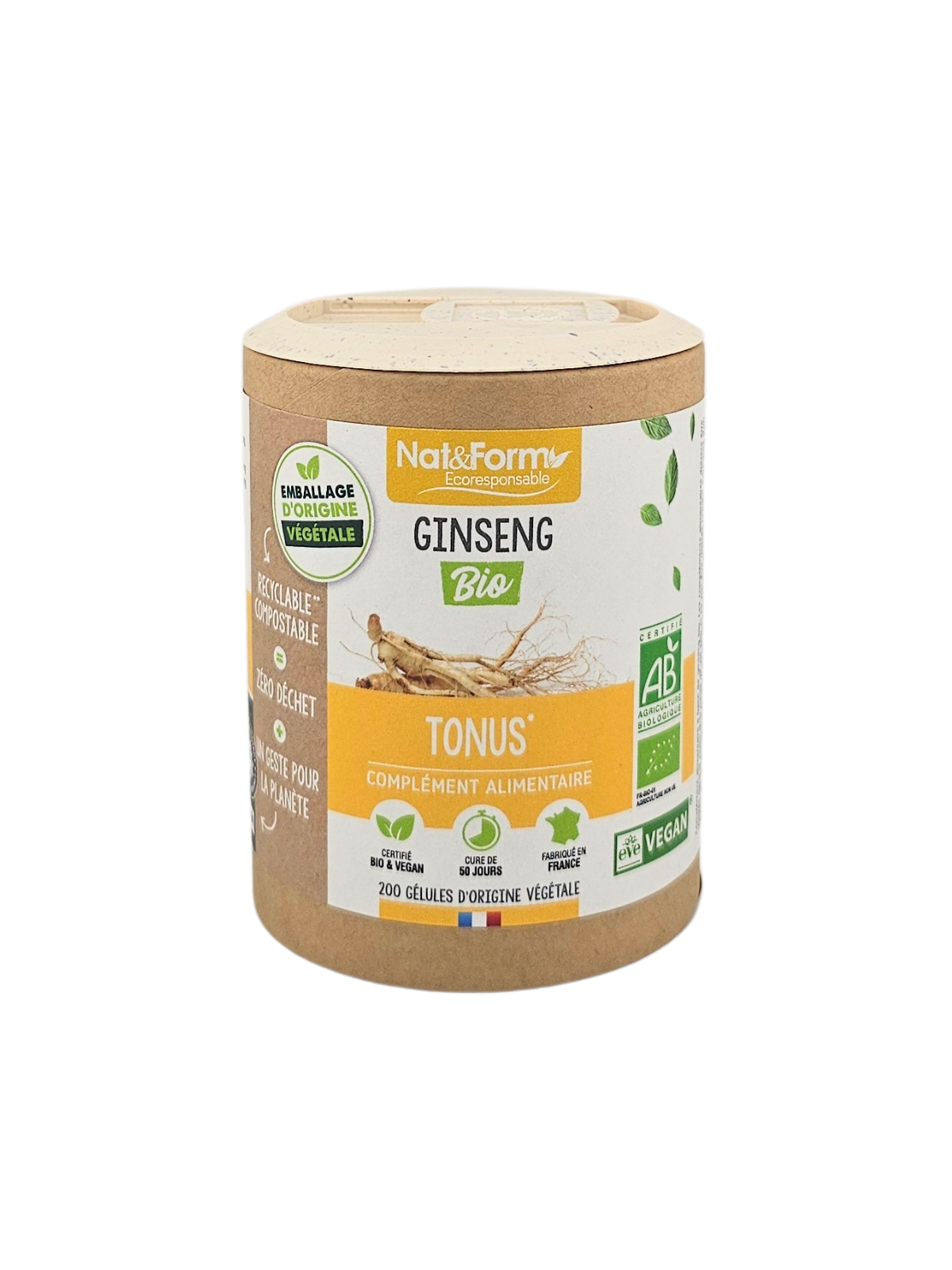 NAT&FORM Ginseng Tonus 200 gélules