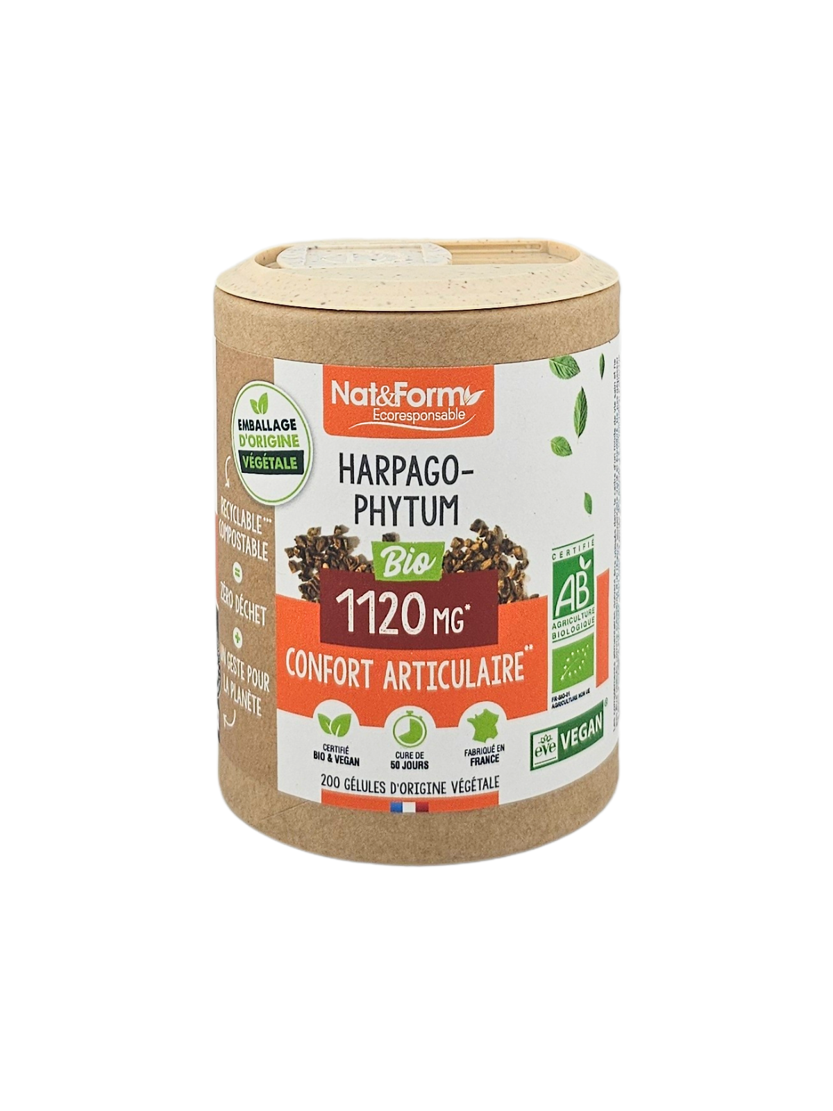 NAT&FORM Harpago-Phytum 1120Mg Confort Articulaire 200 gélules