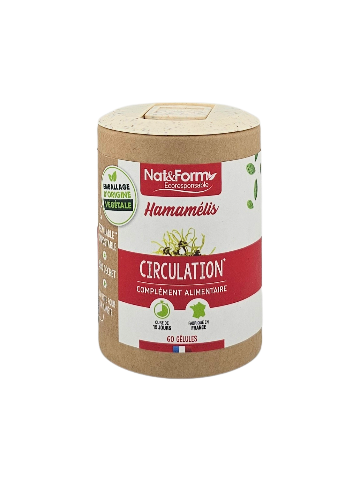 NAT&FORM Hamamélis Circulation Boite de 60 gélules