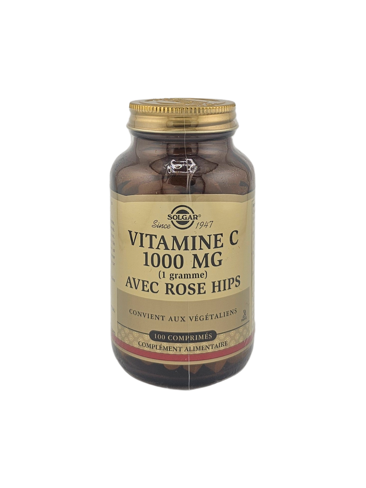 SOLGAR Vitamine C 1000 mg Avec Rose HIPS Boite de 100 Comprimés