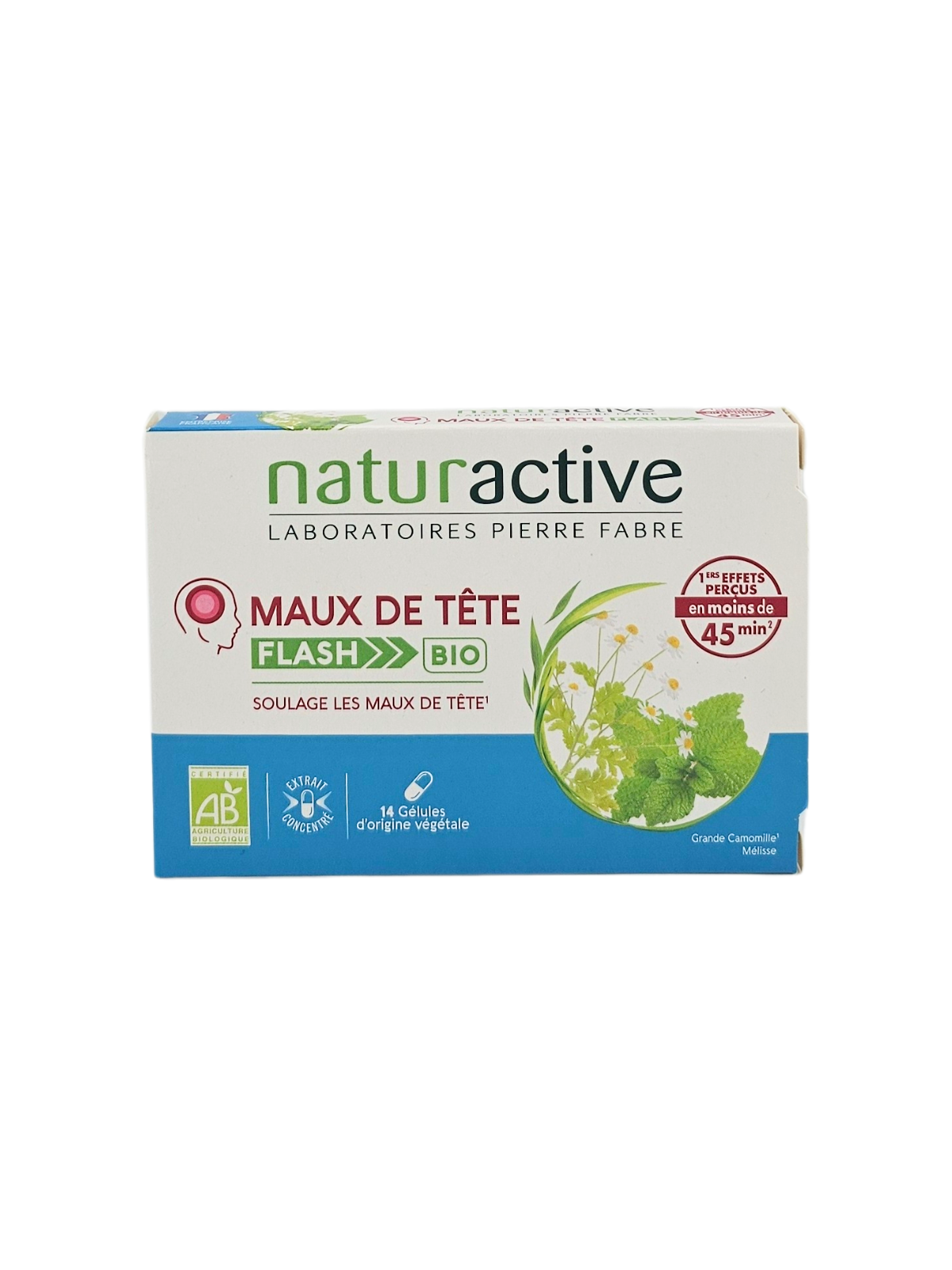 NATURACTIVE Maux De Tête Flash Bio Boite de 14 gélules