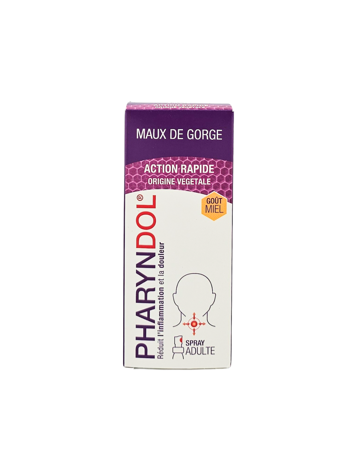 PHARYNDOL Spray Adulte Maux De Gorge Goût Miel 30ml