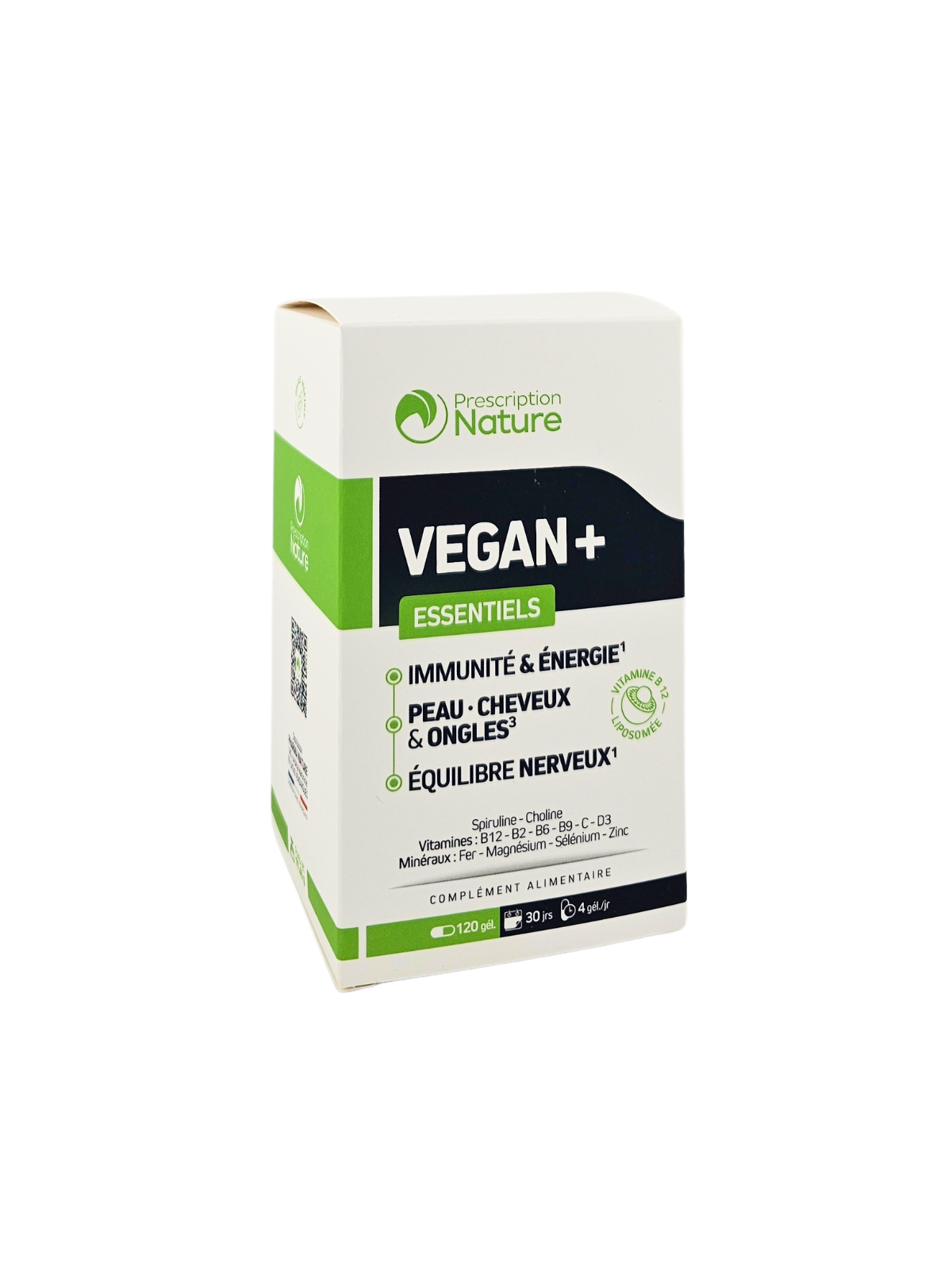 PRESCRIPTION NATURE Vegan+ Essentiels Boite de 120 gélules