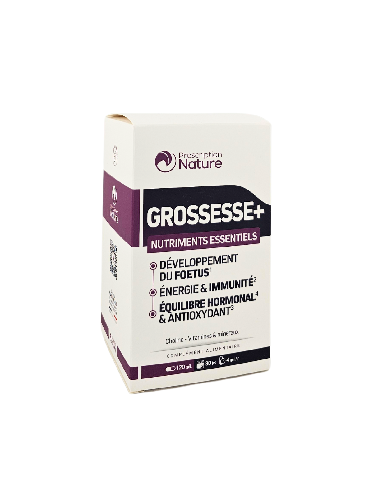PRESCRIPTION NATURE Grossesse+ Nutriments Essentiels Boite de 120 Gélules