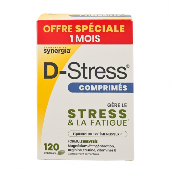 SYNERGIA D-STRESS Stress et Fatigue Boite de 120 Comprimés