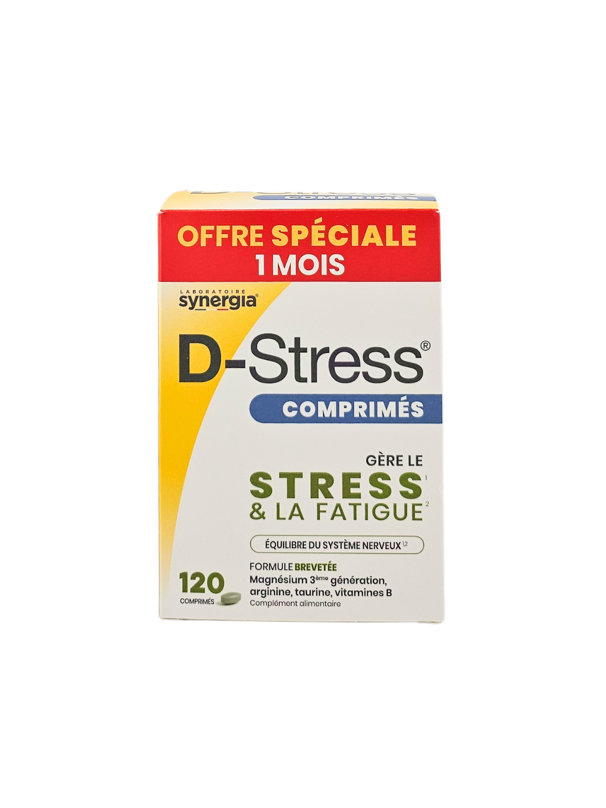 SYNERGIA D-STRESS Stress et Fatigue Boite de 120 Comprimés