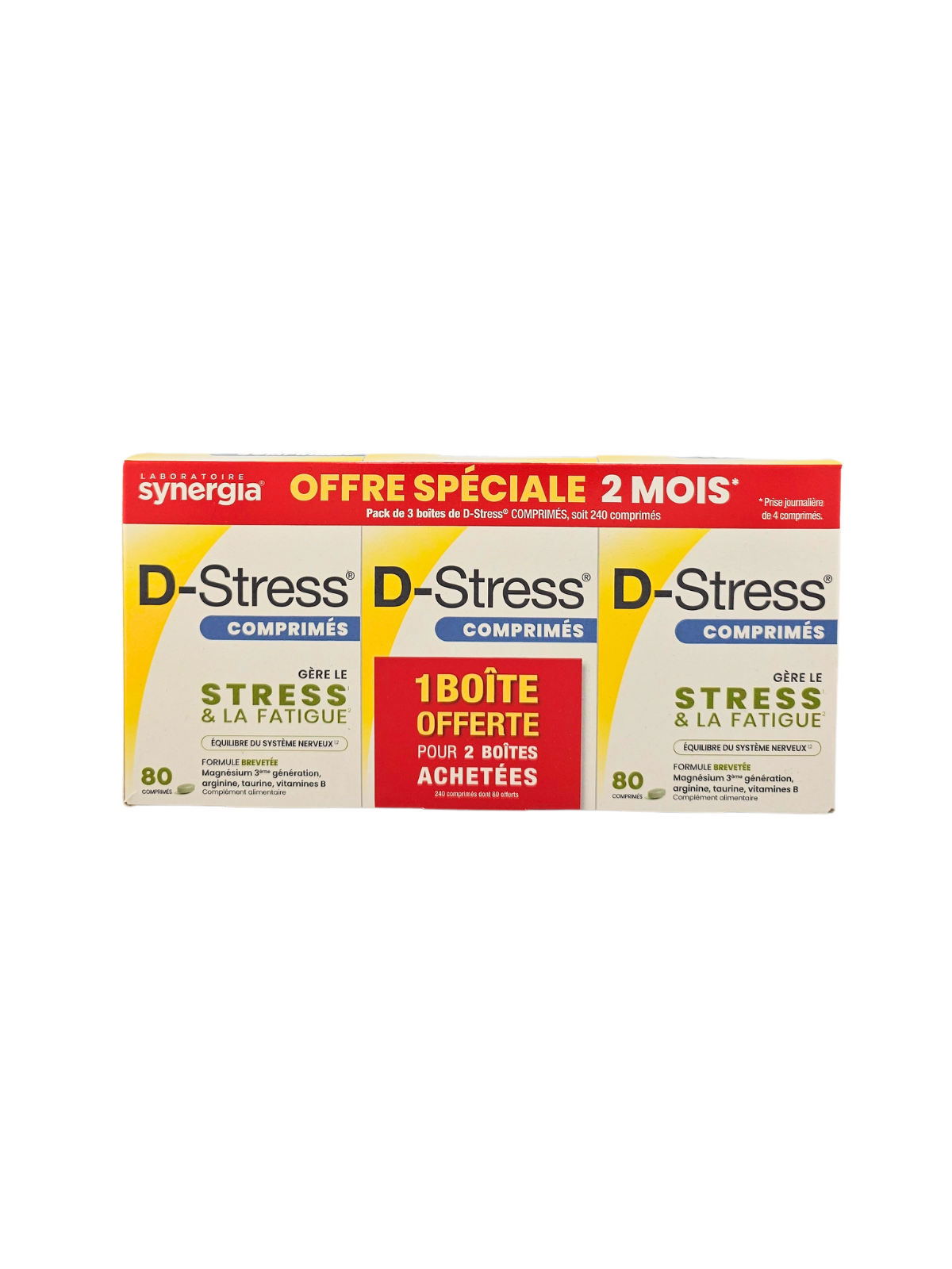 SYNERGIA D-STRESS Stress et Fatigue Boite de 240 Comprimés