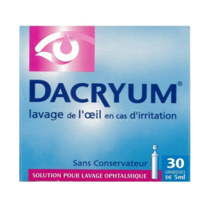 Dacryum solution pour lavage ophtalmique 30 récipients unidoses de...