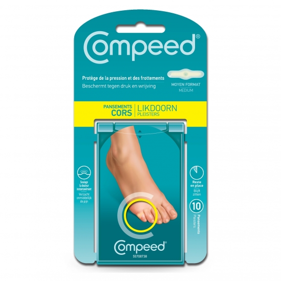 COMPEED Pansements Cors Moyen Format boite de 10