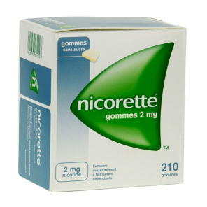 Nicorette 2mg Sans Sucre 210 Gommes à mâcher | Nom de la Pharmacie...