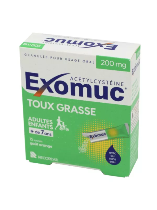 EXOMUC 200MG SACHET 7 ANS BTE 15