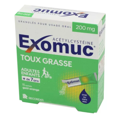 EXOMUC 200MG SACHET 7 ANS BTE 15