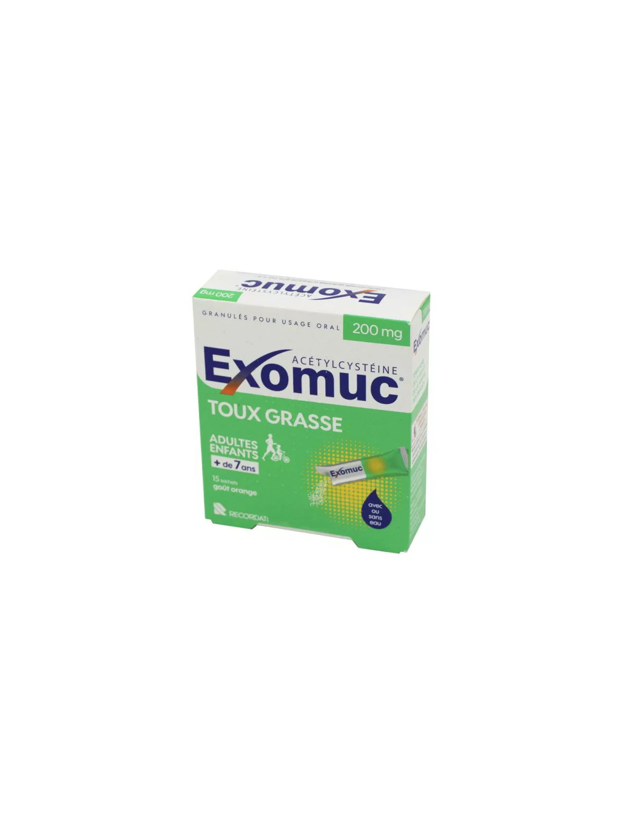 EXOMUC 200MG SACHET 7 ANS BTE 15