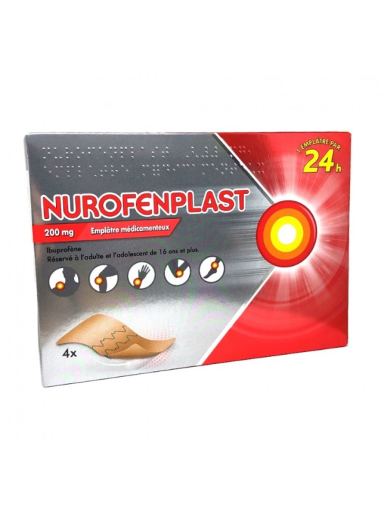 NUROFENPLAST 200MG EMPLATRE BTE 4